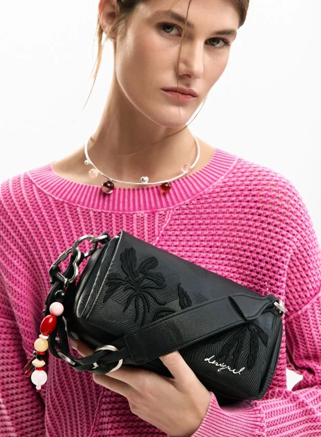 ديسيجوال زهور بارزة على حقيبة صغيرة